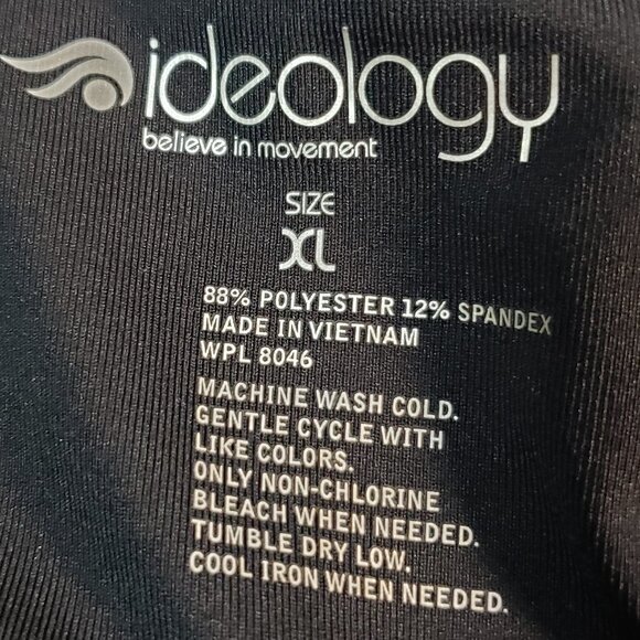 IDEOLOGY SKORT BLACK XL WOMENS ATHLETIC FLEX RAPID DRI FLAT SEAMS - Picture 7 of 10